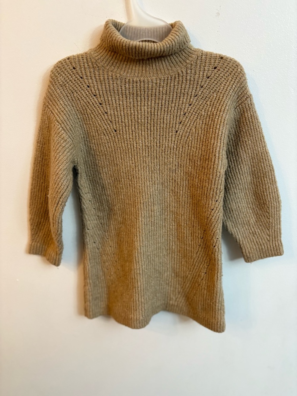 Zara Camel Ribbed Turtleneck Dress 12-18 months